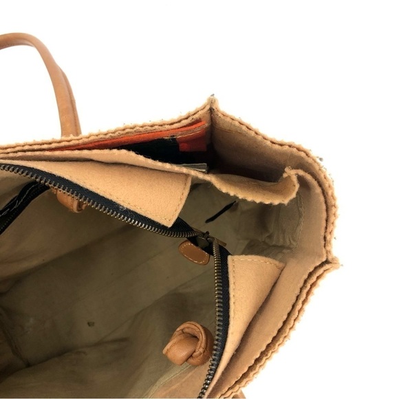 Rare Michael Simon Kangaroo Tote Bag Colorful Felt Carryall Designer Artsy Purse - Picture 9 of 13